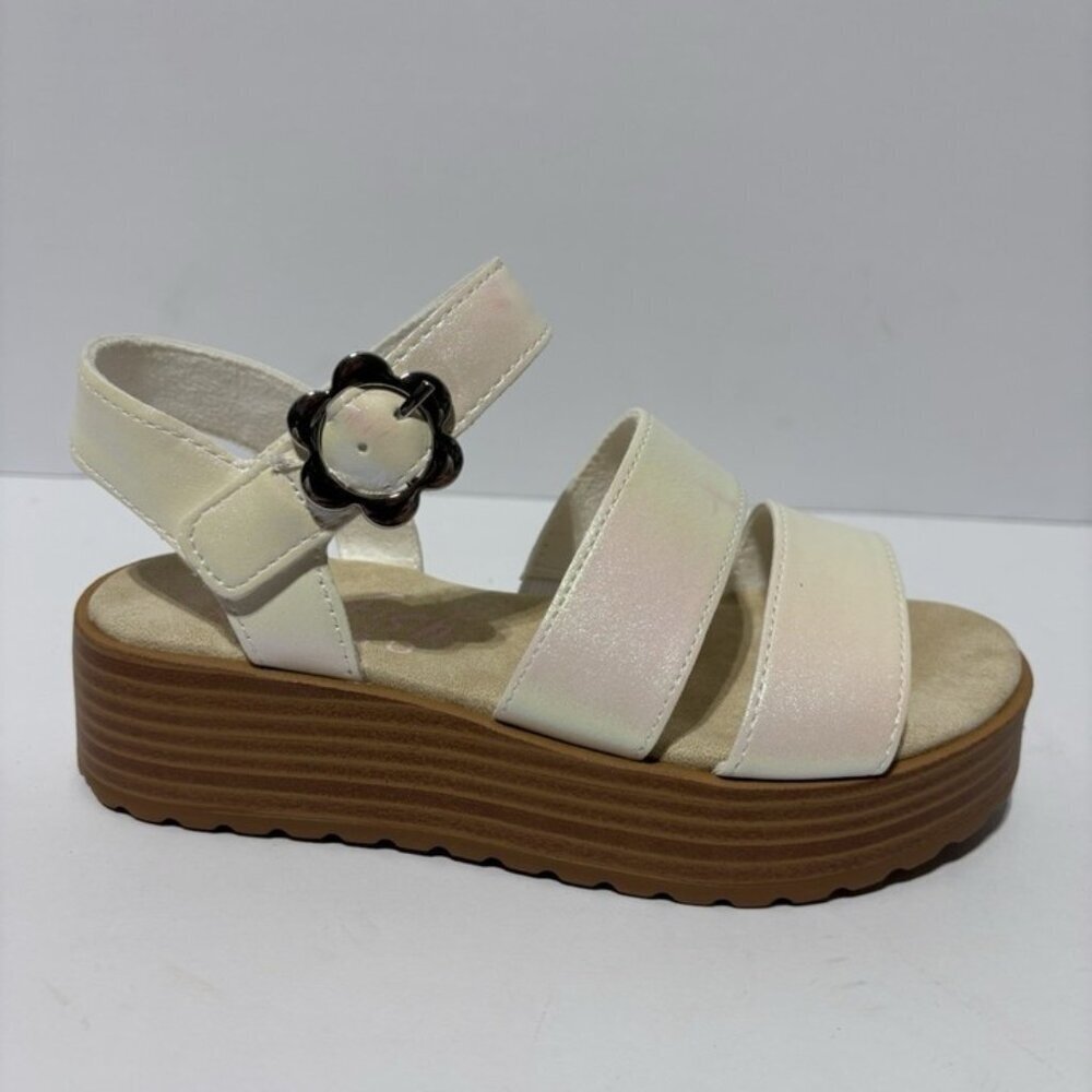 Blowfish Malibu Kids’ Journey White Slingback Sandals, Girls’ Size 13 M